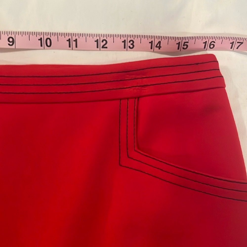 Boden Bright Red Pencil Skirt - Picture 5 of 7